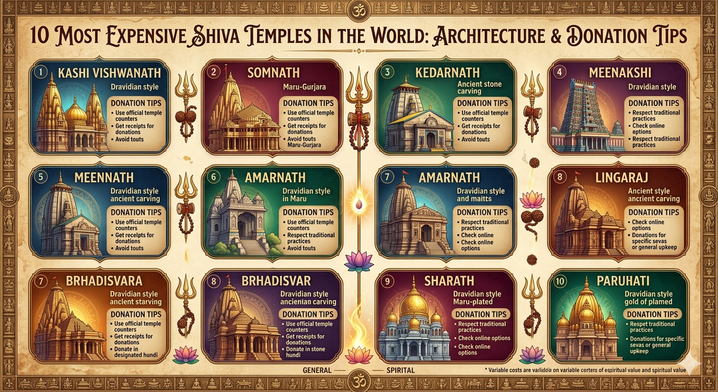 10 Most Expensive Shiva Temples in the World Architecture & Donation Tips